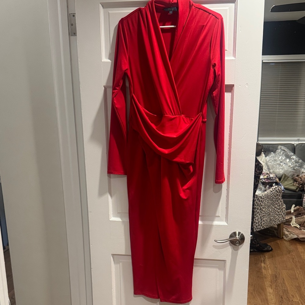 RACHEL Rachel Roy Red Long Sleeve Dress